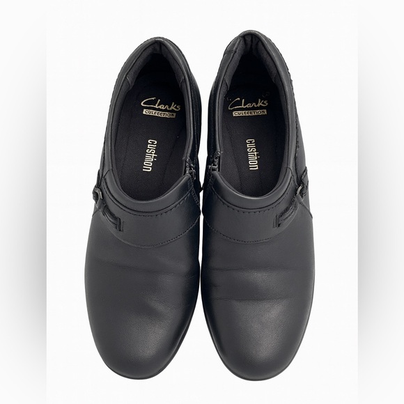 Clarks Collection Angie Side-Zip Loafers Women’s Size 6W Black Leather NEW - Picture 2 of 6